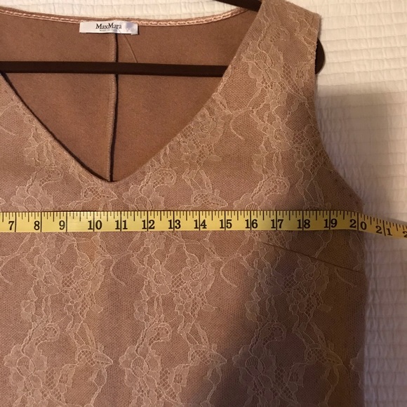 Excellent used MaxMara wool sleeveless lace top - Picture 11 of 11